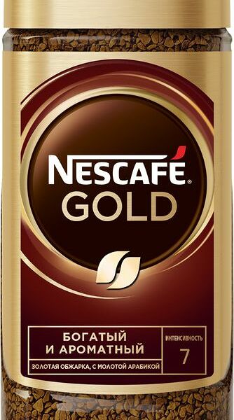 Кофе молотый в растворимом Nescafe Gold банка 95 г