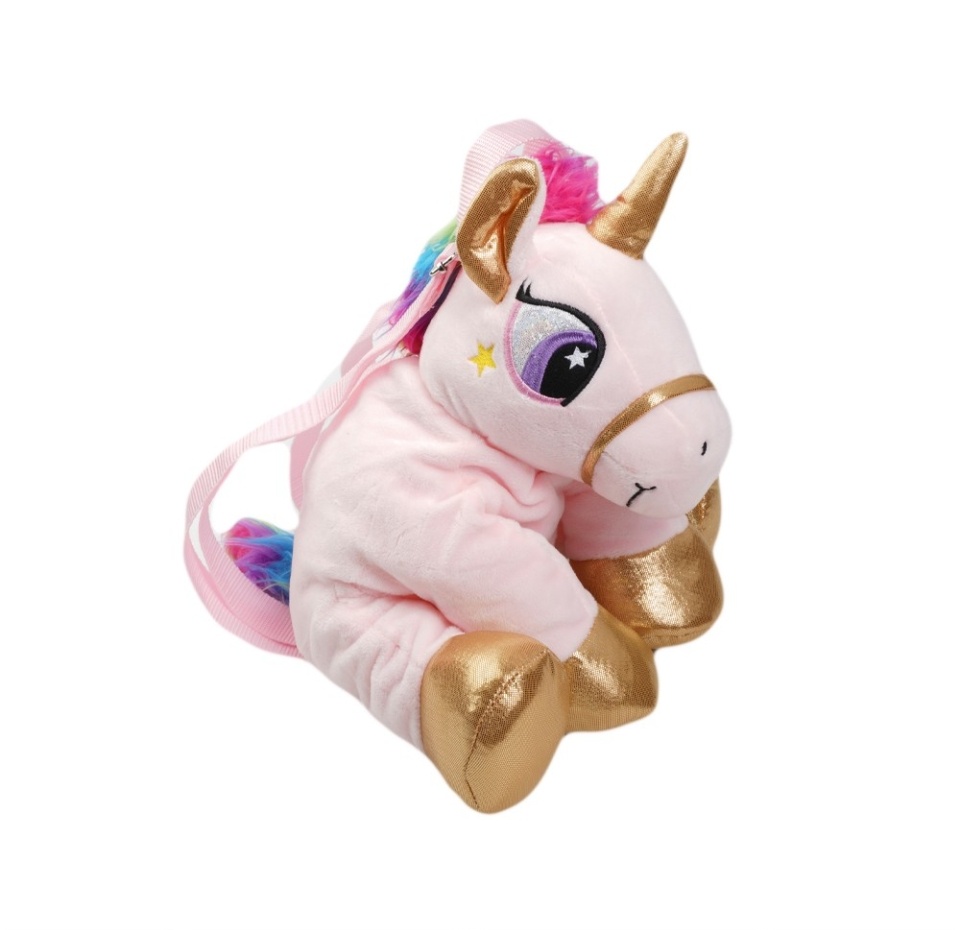 

Рюкзак ПЛЮШЛЕНД Единорог 33см, розовый, полиэстер