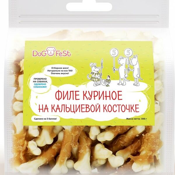 Филе Куриное Dog Fest на кальциевой косточке, 500 г