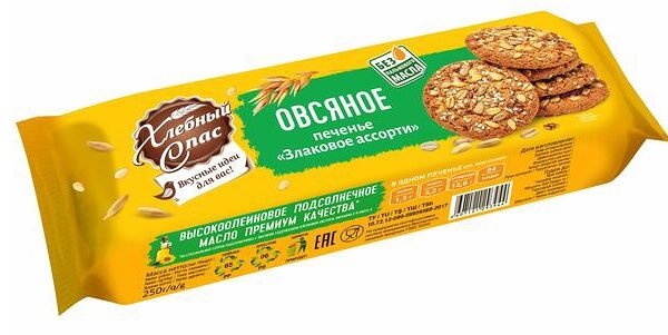 Печенье Хлебный Спас овсяная коллекция злаковое ассорти