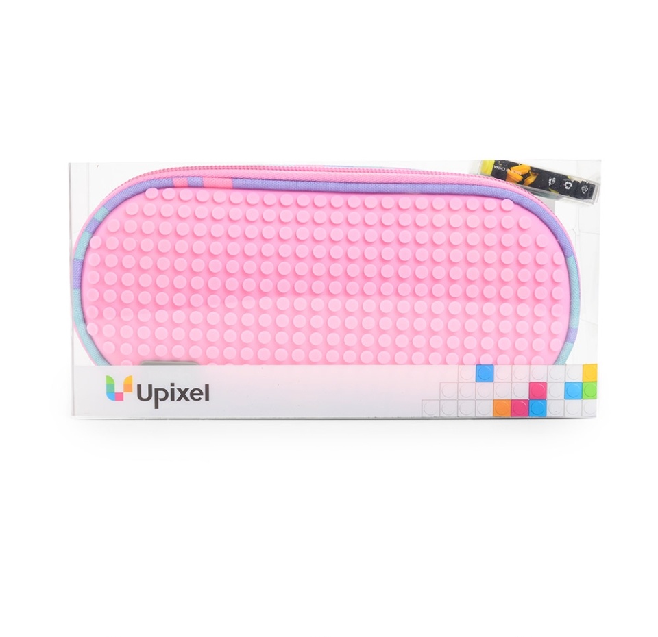 

Пенал пиксельный школьный Upixel Super Class Pencil Case, розовый