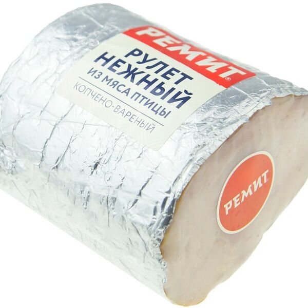 Рулет Ремит Нежный из курицы варено-копченый