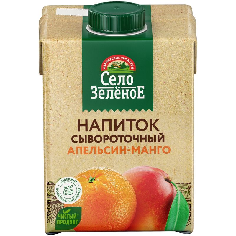 

Напиток сывороточный Село Зелёное Апельсин и манго без ЗМЖ 500 мл