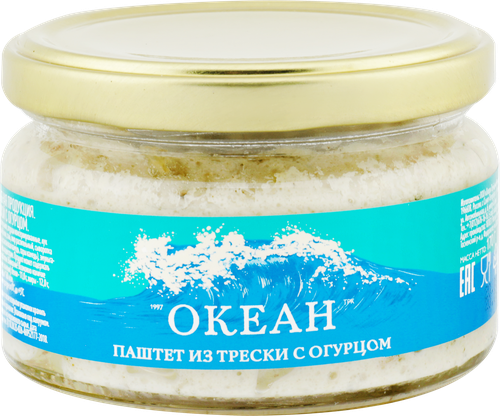 

Паштет из Тихоокеанской трески ОКЕАН с огурцом, 170г