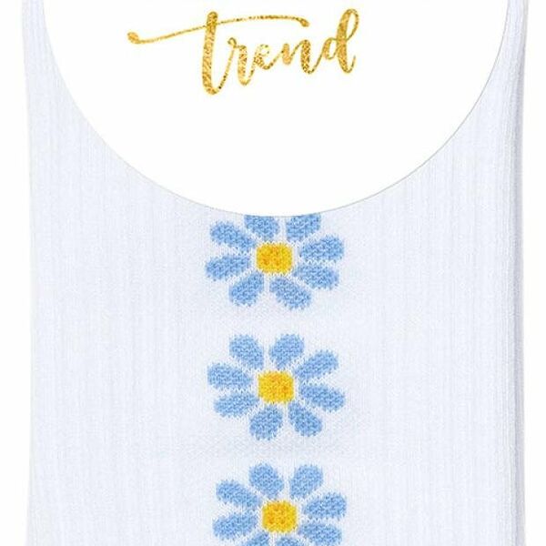 Носки женские Minimi Trend ромашки bianco, размер 35-38