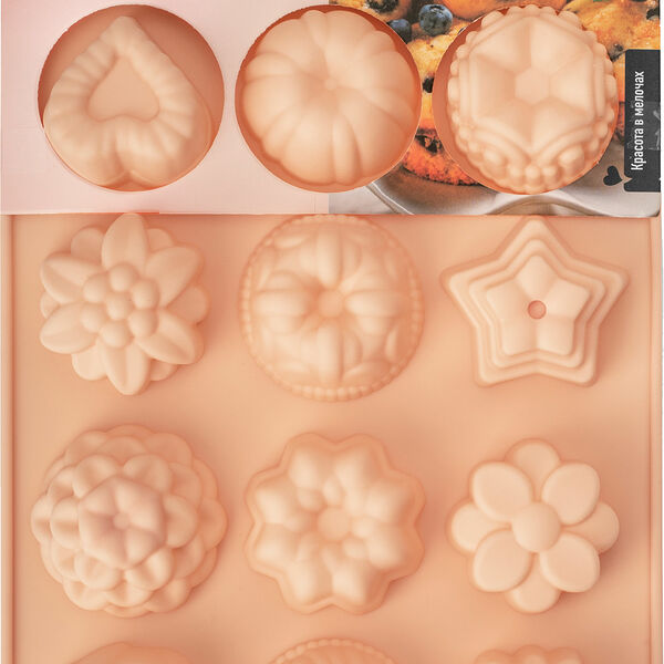 Форма Флорин AllCook силиконовая кондитерская 12 ячеек