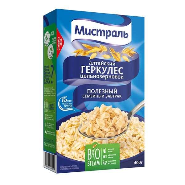 Хлопья Мистраль Геркулес алтайский цельнозерновой