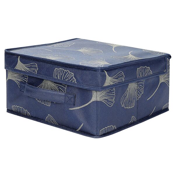 Кофр для хранения Домовой Гинкго, 30х28х15 см, с крышкой, нетканый материал