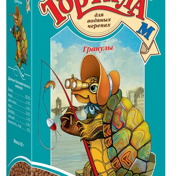 Корм Зоомир Тортила для водяных черепах в гранулах 90 г