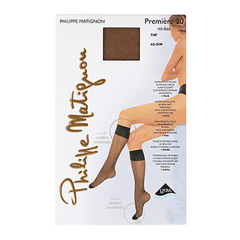Гольфы женские Philippe Matignon Premiere Mi-Bas цвет загар 20 Den размер 1/2 Италия