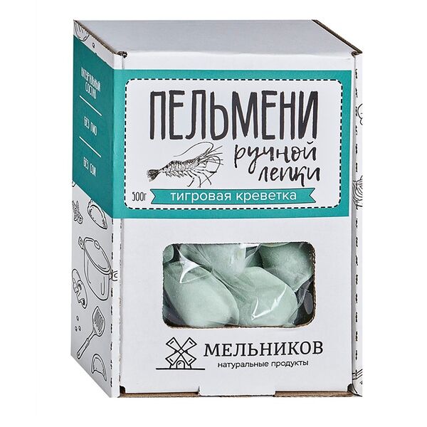 Пельмени Мельников креветка 500г Россия