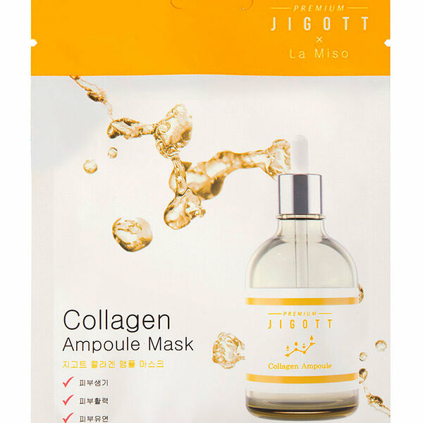 JIGOTT&LA MISO Premium Jigott&La Miso Маска для лица с коллагеном ампульная, 27 мл