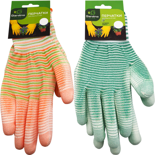 Перчатки для работы в саду GIARDINO CLUB полиэстер, Арт. 026012, 1 шт., в ассортименте