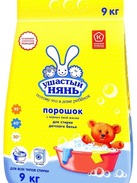 Стиральный порошок Ушастый нянь для детского белья 9кг