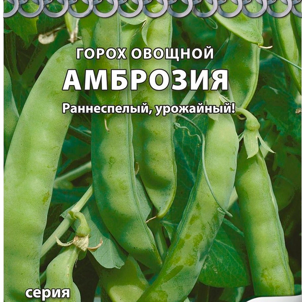Семена Русский Огород Кольчуга, Горох сахарный Амброзия, 6г