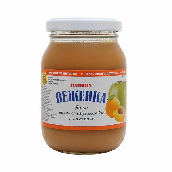 Пюре яблочно-абрикосовое Мамина Неженка с сахаром