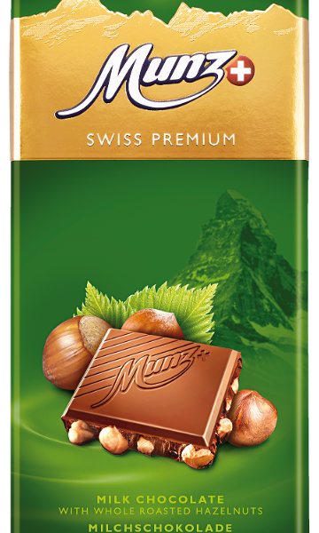 Шоколад Munz молочный с обжаренным фундуком