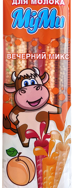 Трубочка МУМИ для молока Вечерний микс без змж
