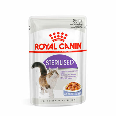 Корм влажный для кошек Royal Canin Sterilised, кусочки в желе, для взрослых стерилизованных кошек