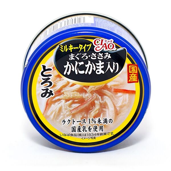 Корм влажный для кошек Inaba Ciao Toromi Куриное филе с тунцом магуро и сурими в сливочном бульоне Inaba Pet Food Co., LTD