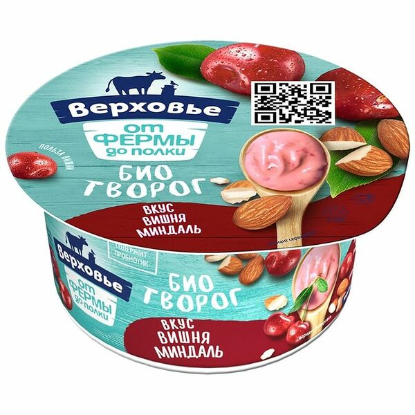 Биотворог вишня-миндаль 4.2% Верховье
