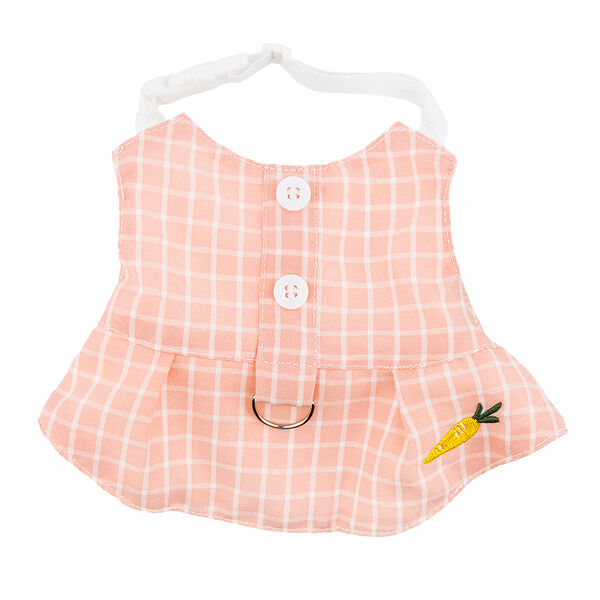 Сарафан для кролика розовый 14x19.5 см