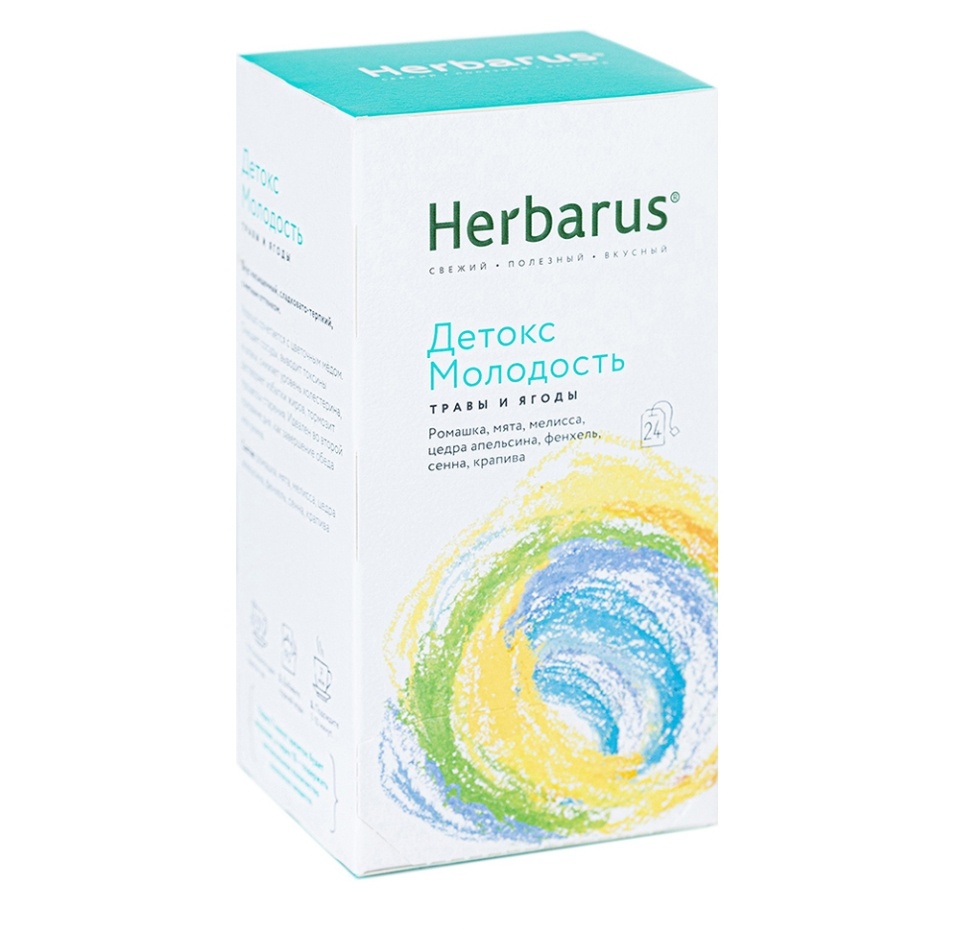 

Чай травяной Herbarus Детокс-молодость в пакетиках 24 шт. 38.4 г