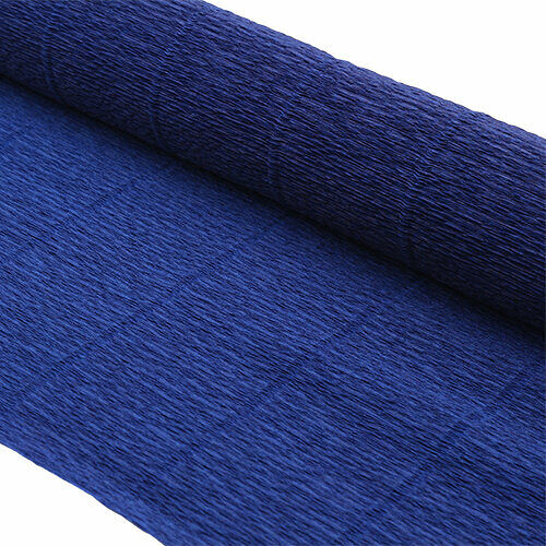 87528093 Бумага гофрированная простая, 50см*2,5м 140гр 955 темно-синяя