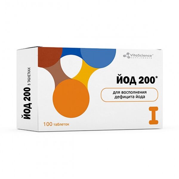 Vitascience Йод таблетки 200 мкг 100 шт