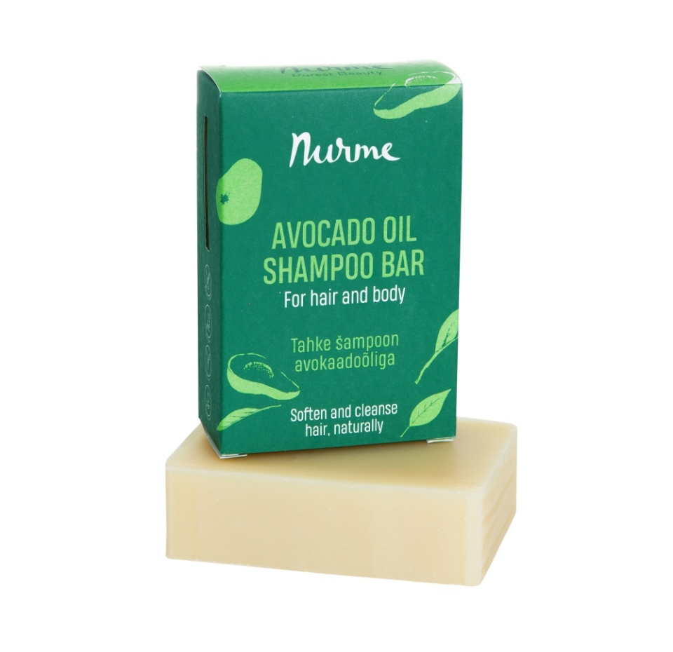 

Натуральный твердый шампунь Nurme с маслом Авокадо Avocado Oil Shampoo Bar 100 г