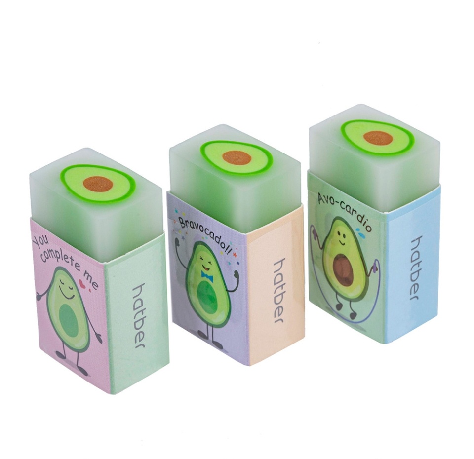 

Ластик PVC Hatber Avocado прямоугольный,1шт, в ассортименте