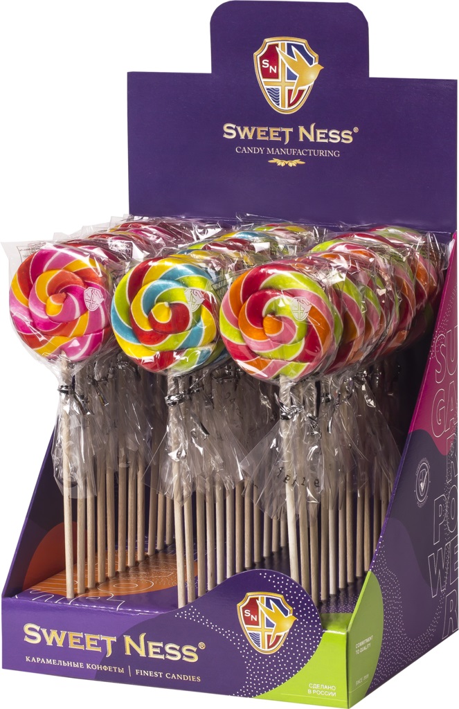 

Карамель леденцовая Sweet Ness фигурная на палочке в форме диска, ассорти, 15 г