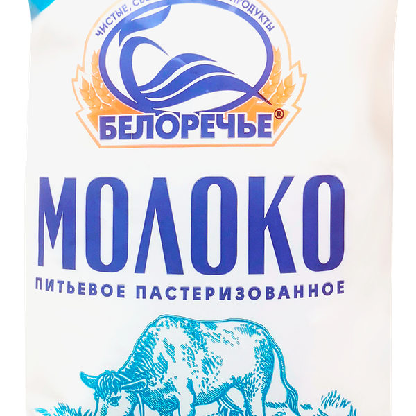 Молоко пастеризованное БЕЛОРЕЧЬЕ 2,5% ГОСТ, без змж, 1000мл