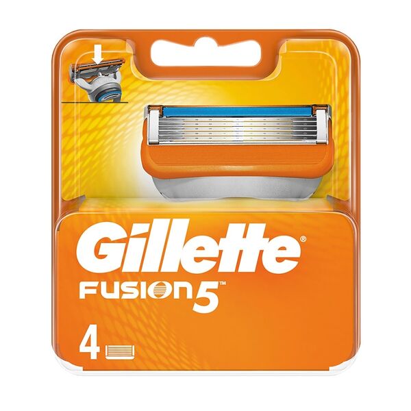 Кассеты для бритья Gillette Fusion 5 лезвий, 4 шт.