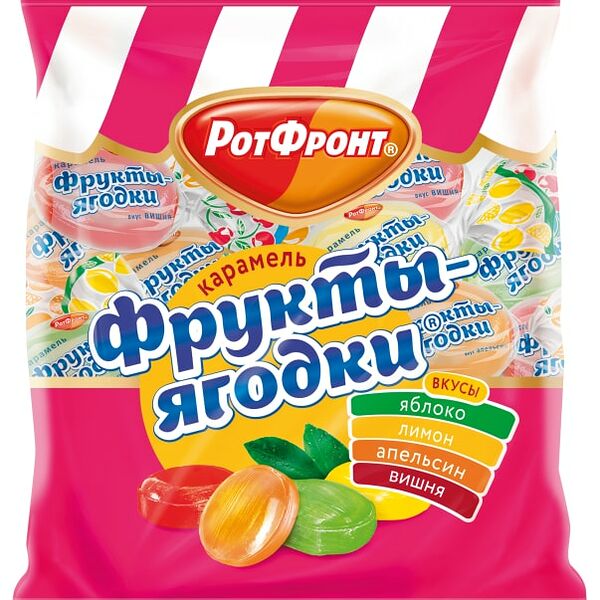 Карамель Рот Фронт Фрукты-ягодки Микс 250г