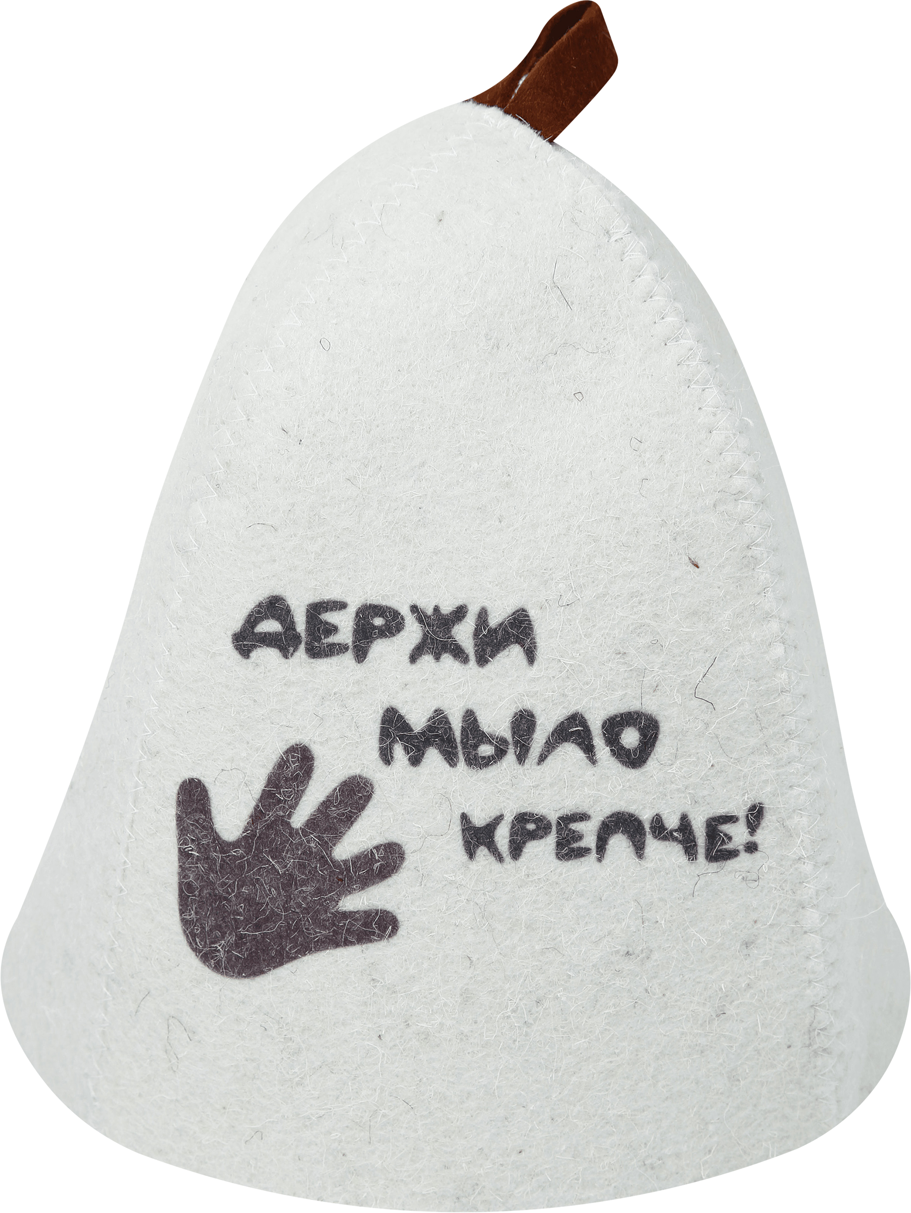 

Шапка банная ГЛАВБАНЯ с принтом Держи мыло крепче!, белая, Арт. Б4532Л