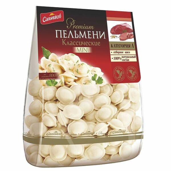 Пельмени Сальников классические мини 800 г