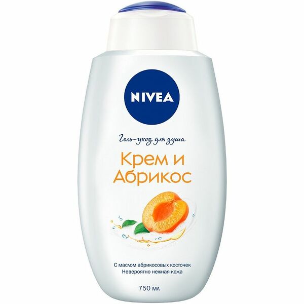 Гель для душа Nivea Крем Абрикос, 750 мл