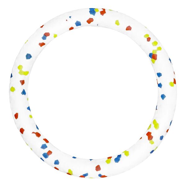 Кольцо-игрушка для собак Puzzle, белый, 18х18х2 см 