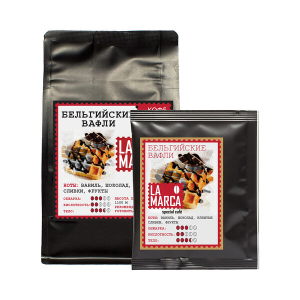 Бельгийские вафли Дрип-кофе La Marca, н-р 6 шт