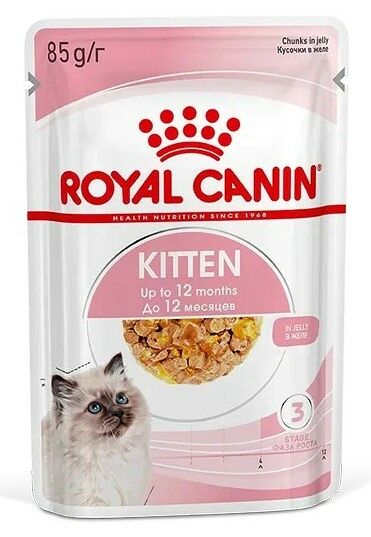 Royal Canin Kitten Instinctive пауч для котят (кусочки в желе) Мясо