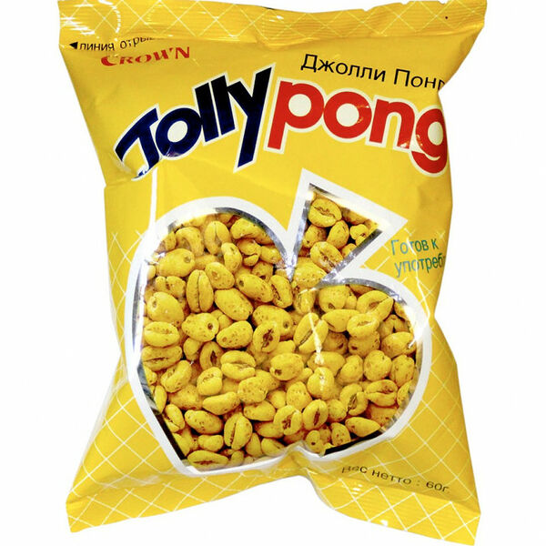 Воздушные пшеничные зерна Jolly pong, 60 г