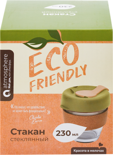 

Стакан ATMOSPHERE Eco Friendly стекло 230мл Арт. AT-K2301