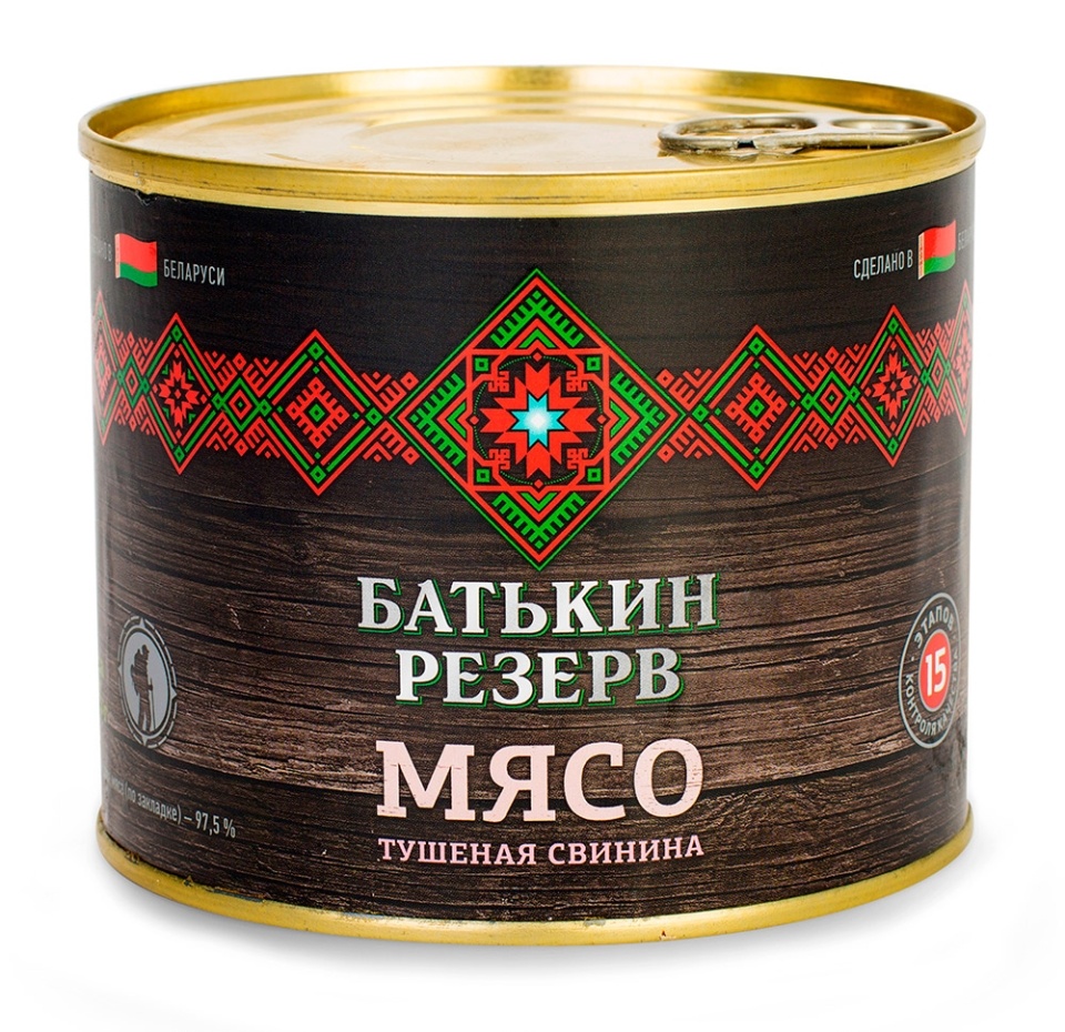

Свинина тушеная Батькин резерв 525 г, Беларусь