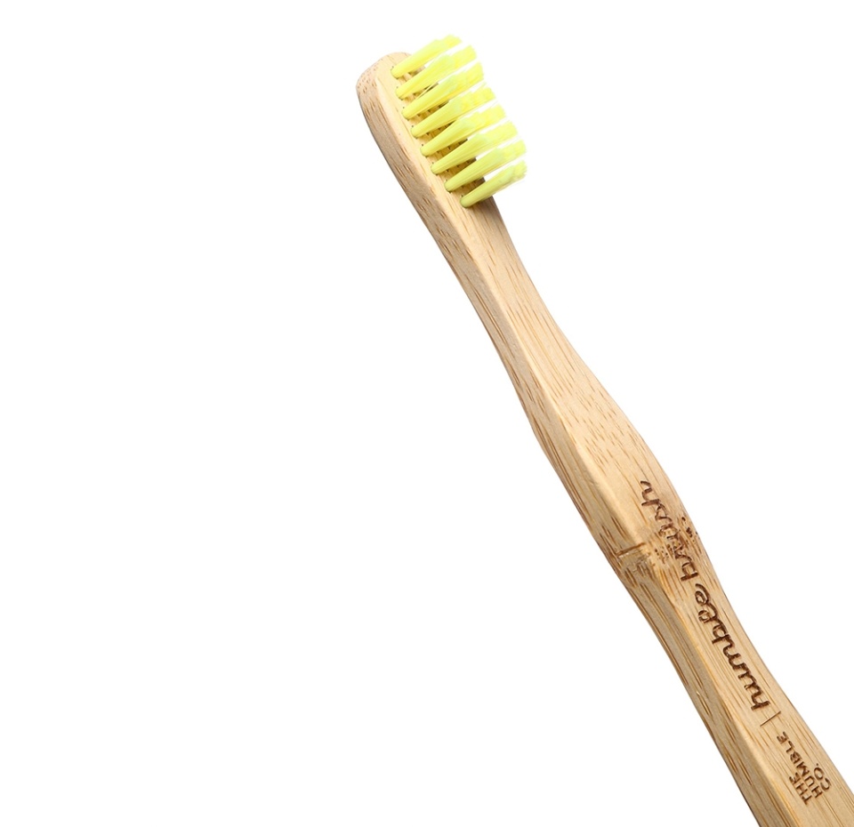 

Ультрамягкая детская зубная щётка из бамбука, The Humble Co., жёлтая, Китай