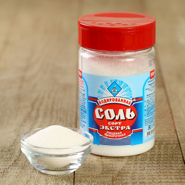 Соль йодированная пищевая экстра 350г