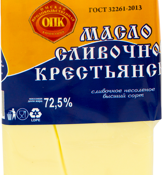 Масло сливочное ОПК Крестьянское 72,5%