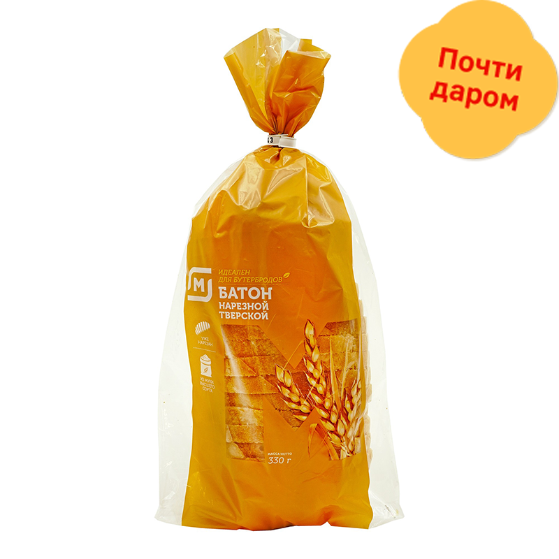 

Батон Моя Цена Нарезной