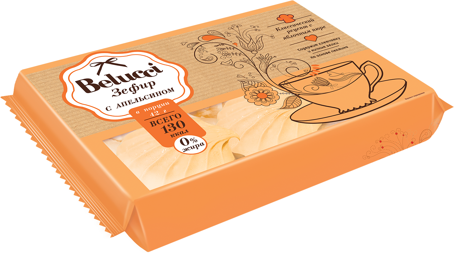 

Зефир Belucci с апельсином 250 г