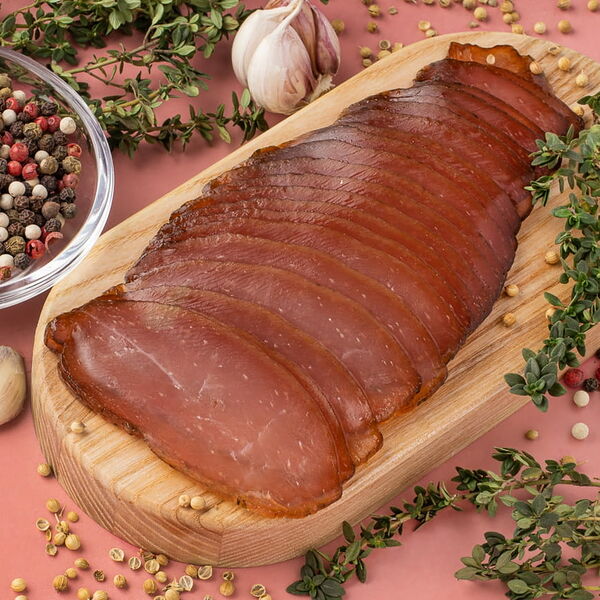 Филе грудки индейки сыровяленое с пряностями, нарезка